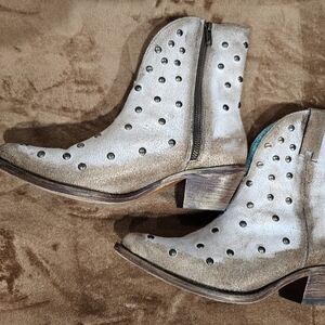 Corral Tan Ankle Boots with Studded Western Flair
